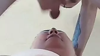 filling her mouth with cum after oral sex