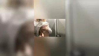 naked masturbate in the toilet of the cinema