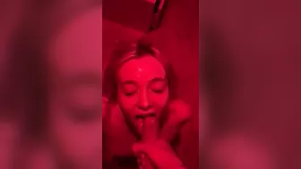 Submissive slut loves when I cum on her face (blowjob & facial)