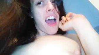 Hairy Crazy Oral Tongue Loving Slut PinkMoonLust Does a Camera Angle Check Inside Her Mouth Nose