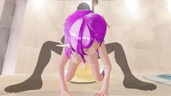 3D HENTAI Cute elf in a swimsuit fucking doggy style