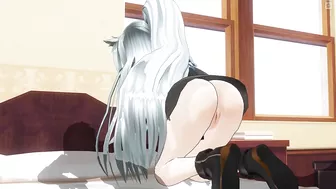 3D HENTAI jerk off your cock with her panties