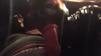 Latex masked Anal Fever devouring his master hot cock. Part 3