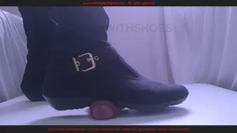 HARD Cock and Balls Trampling Shoejob With my Black Boots