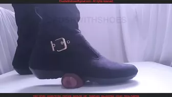 HARD Cock and Balls Trampling Shoejob With my Black Boots