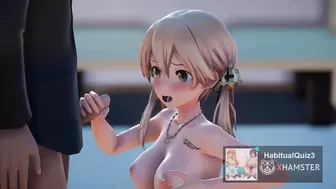 MMD r18 Prinz Eugen KanColle sexy Horny cum swallow 3d hentai