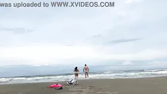 Fucking in public on the beach with hot Camila Vegas FULL ON RED