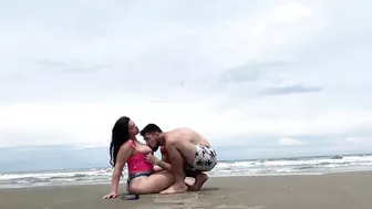 Fucking in public on the beach with hot Camila Vegas FULL ON RED