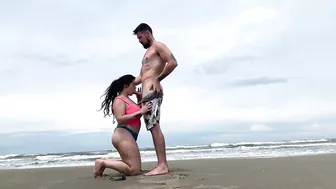 Fucking in public on the beach with hot Camila Vegas FULL ON RED