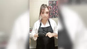 TEEN BUTCHER GETTING CAUGHT BY CUSTOMER