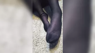 Showing off stockings Joi / POV / FOOTFETISH