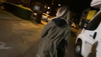 Walking round the streets with cum whilst pissing