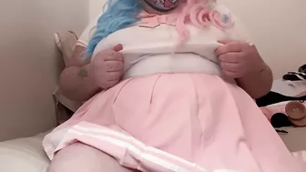 Kawaii School Girl Touches Herself