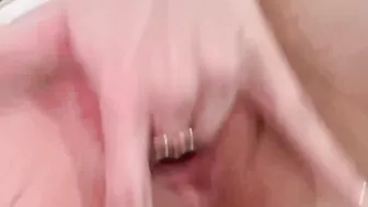 Juicy pussy got horny! Masturbating next to the napping roommate!