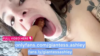 Your giantess Ashley wakes up horny and wants to fuck her little Ken doll