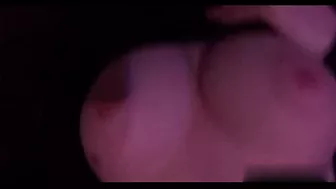 Playing with my big boobs and pussy in the UV light