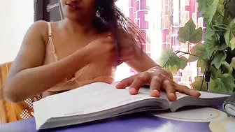 College Student Sexually Excited Video While Reading book