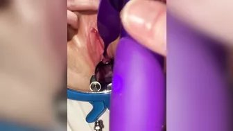 First time cervix play pee hole teasing with speculum