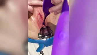 First time cervix play pee hole teasing with speculum