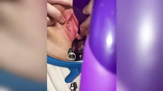 First time cervix play pee hole teasing with speculum