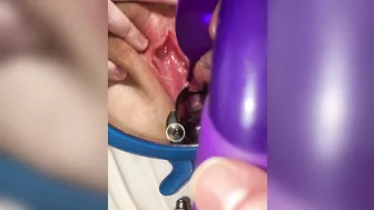 First time cervix play pee hole teasing with speculum