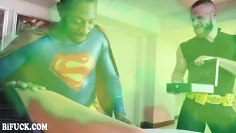 Superman (August Alexander) is slut shaming Super McKenzie Lee.