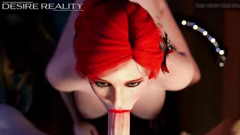 Triss Merigold The best Blowjob from The Hottest Sorceress (The Witcher XXX) (3D HENTAI PORN, Blowjob) by Desire Reality