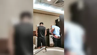 Sucking A Tasty Cock To A Sportsman In The Bathrooms Of The Restaurant #Cruising #Public