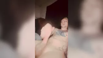 Rock hard so make in bed. HUGE CUMSHOT