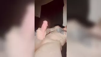 Rock hard so make in bed. HUGE CUMSHOT