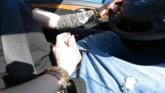 I made Him CUM While He Driving CUMSHOT And Nice Feeling !!