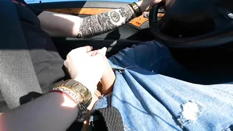 I made Him CUM While He Driving CUMSHOT And Nice Feeling !!