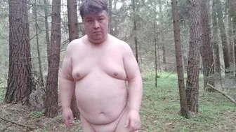 Me naked very risky public walk in forest and asshole demo