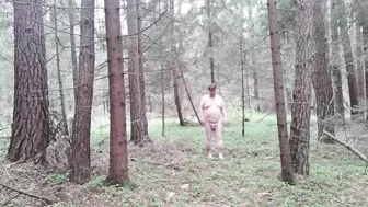 Me naked very risky public walk in forest and asshole demo