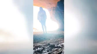 Amateur BJ fucked on a Cliff in front of the Sea Leche caliente Frente al mar. qué rico!