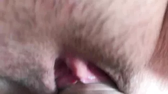 Super Quick Sex. Fucking a Tight Vagina. Cum Inside. Creampie. Close-up.