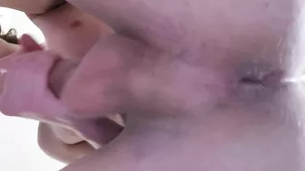 Hard orgasm and ass closeup