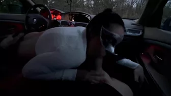 Boyfriend wanted to cum so I pulled over and made HIM CUM IN MY THROAT