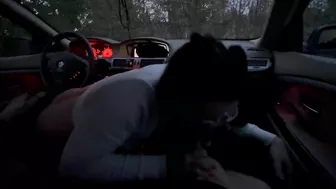 Boyfriend wanted to cum so I pulled over and made HIM CUM IN MY THROAT