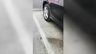 URGENT PISSING in PARKING LOT