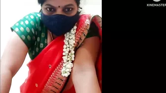 Marathi Divya aunty on Red saree Sexy look