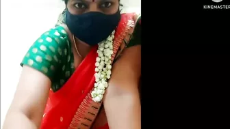 Marathi Divya aunty on Red saree Sexy look