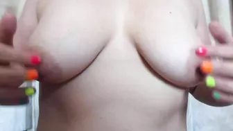 Playing with my Perfect Milf Tits!