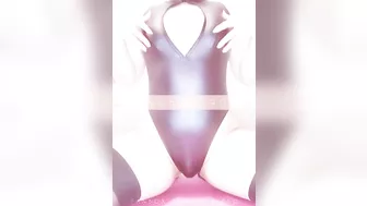 Waist swing nipple masturbation with lewd leotard