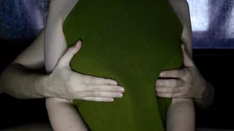 My touch excites her so much that she wants to get out of my hands // Massage orgasm // Moaning