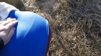 Ass spanling while morning hike