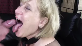 Nasty Nylon Fetish Stepmom give Sloppy Blow job and is rewarded with a Creamy Cum Load