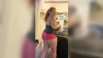 PAWG MILF Redhead doing laundry. Big White Booty. Bubble Butt J Lynn Charmed doing housework