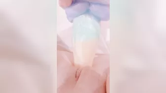 Rainbow dragon dick masturbation