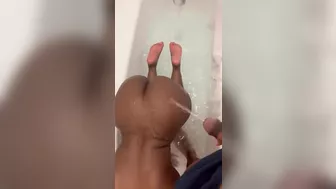 Pissing on Petite Black Thot